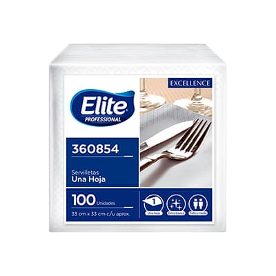 Elite servilleta blanca excellen (33x33 cm) 24 x100 und