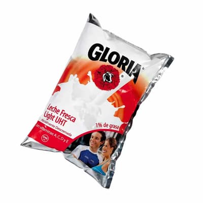 Gloria leche light bolsa x 800 ml caja x12 bolsa