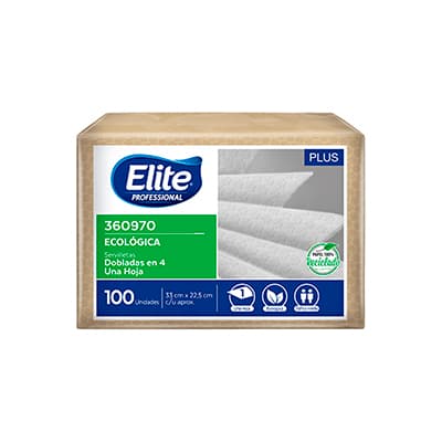 Elite servilleta ecologica (22.5 x 33 cm) 24 x 100 und
