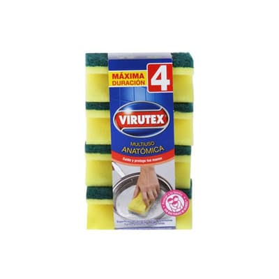 Virutex esponja anatomica paquete x 3 und