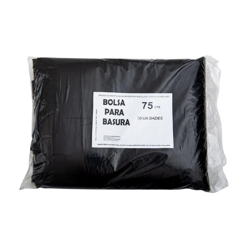 Bolsas negras p/basura x 75 lt x 100 und