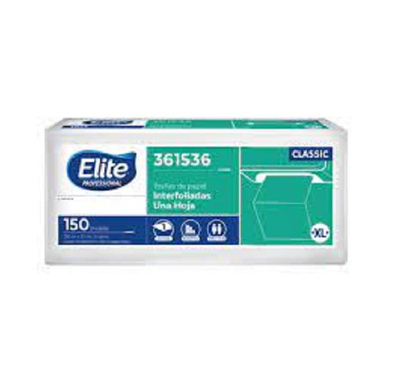 Elite papel toalla interf blanco classic xl h/s 8x150
