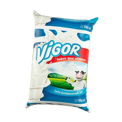 Vigor leche parcial. descremada x 800 ml caja x12 bolsas