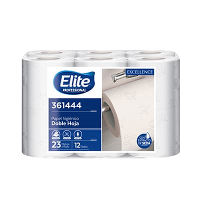 Elite papel higiénico rollito x 23 mts d/h 4 x 12 und