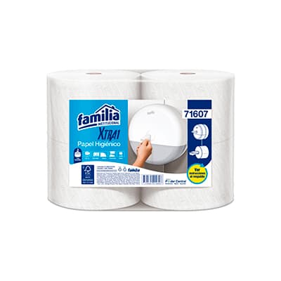 Tork papel higiénico blanco jumbo d/h 4 x 200 mts smart