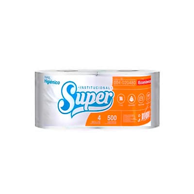 Super papel higiénico jumbo 4 x 500 mts (naranja)