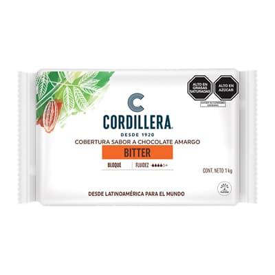 Cobert.bloque bitter sabor chocolate x1 kg cordillera