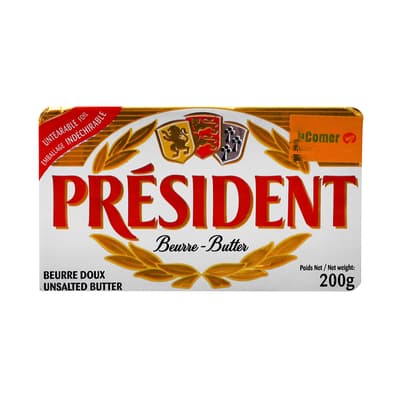 President mantequilla sin sal 200 gr (rojo)