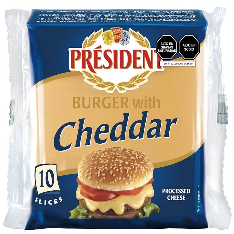 President queso cheddar burger x 200 gr