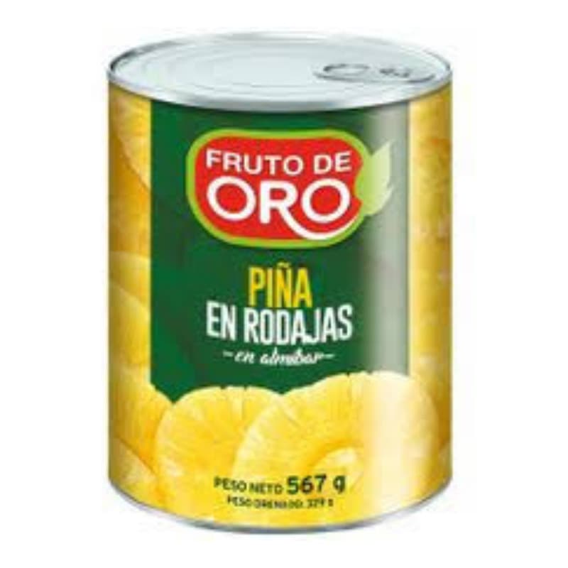 Fruto de oro piña en rodajas lata x 567 gr