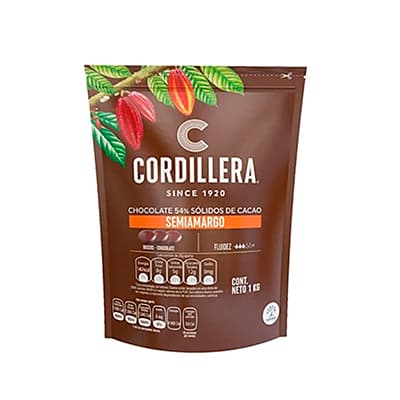 Discos de chocolate 53% semiamargo "Cordillera" x 1kg