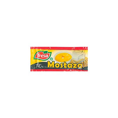 Tresa mostaza sachet 10 gr caja x 252 und