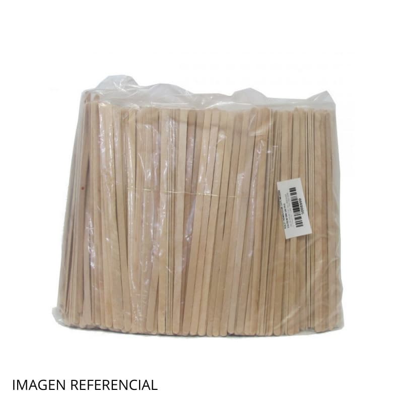 Descartables removedor madera 14cm 500 und (1pq.x 500)