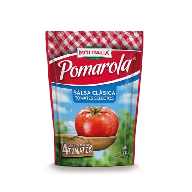 Molitalia pomarola salsa de tomates 6 doypack x 145 gr