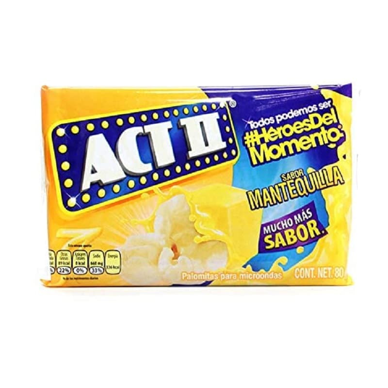 Pop corn "Act II" mantequilla 80 gr x 4 und