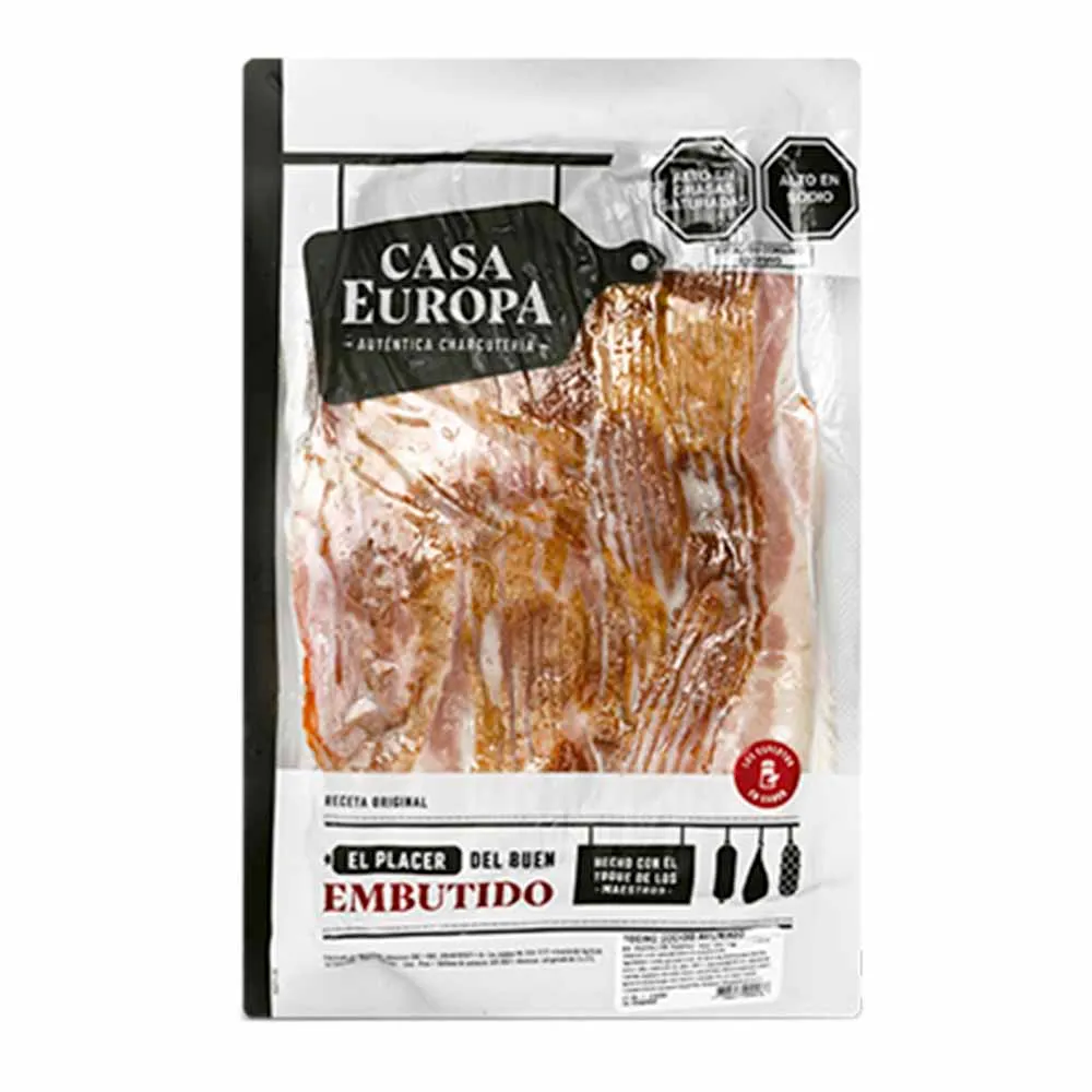 Casa europa tocino cocido cortado (paquete x 1 kg)