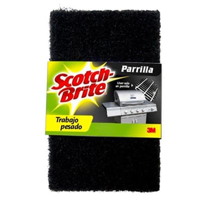 3M esponja parrillera negra nª 88 paquete x 12 und (12 cm x 9 cm)