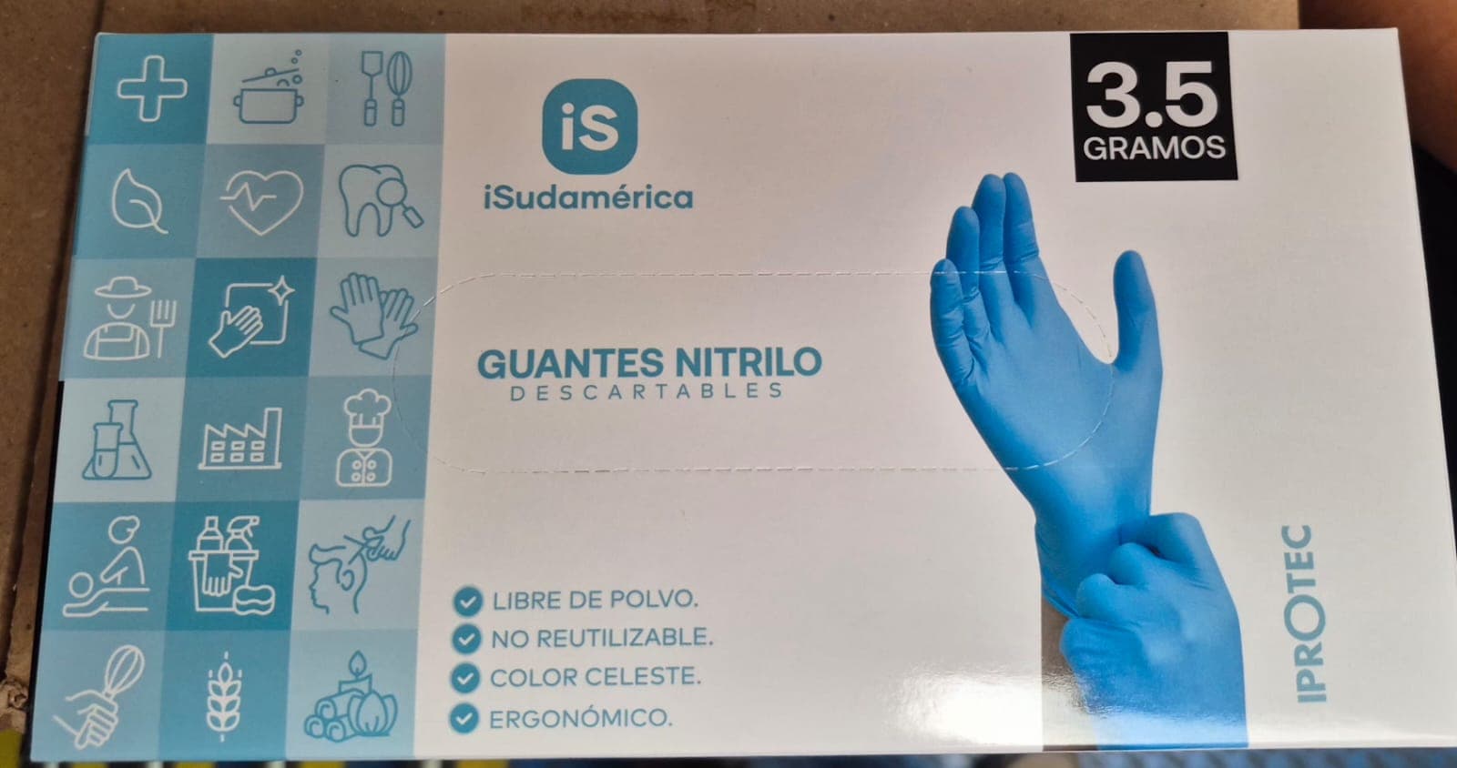 Guantes de nitrilo "M" caja 100 und