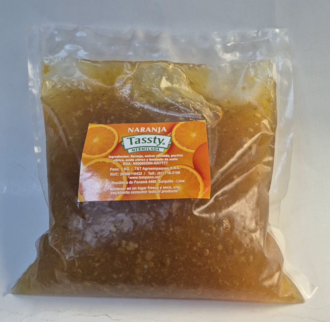 Mermelada naranja a granel bolsa x 1 kg