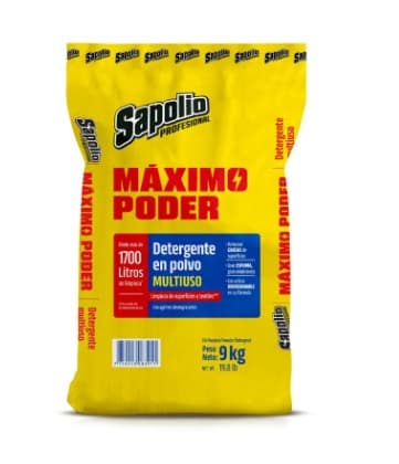 Sapolio detergente maximo poder saco x 9 kg