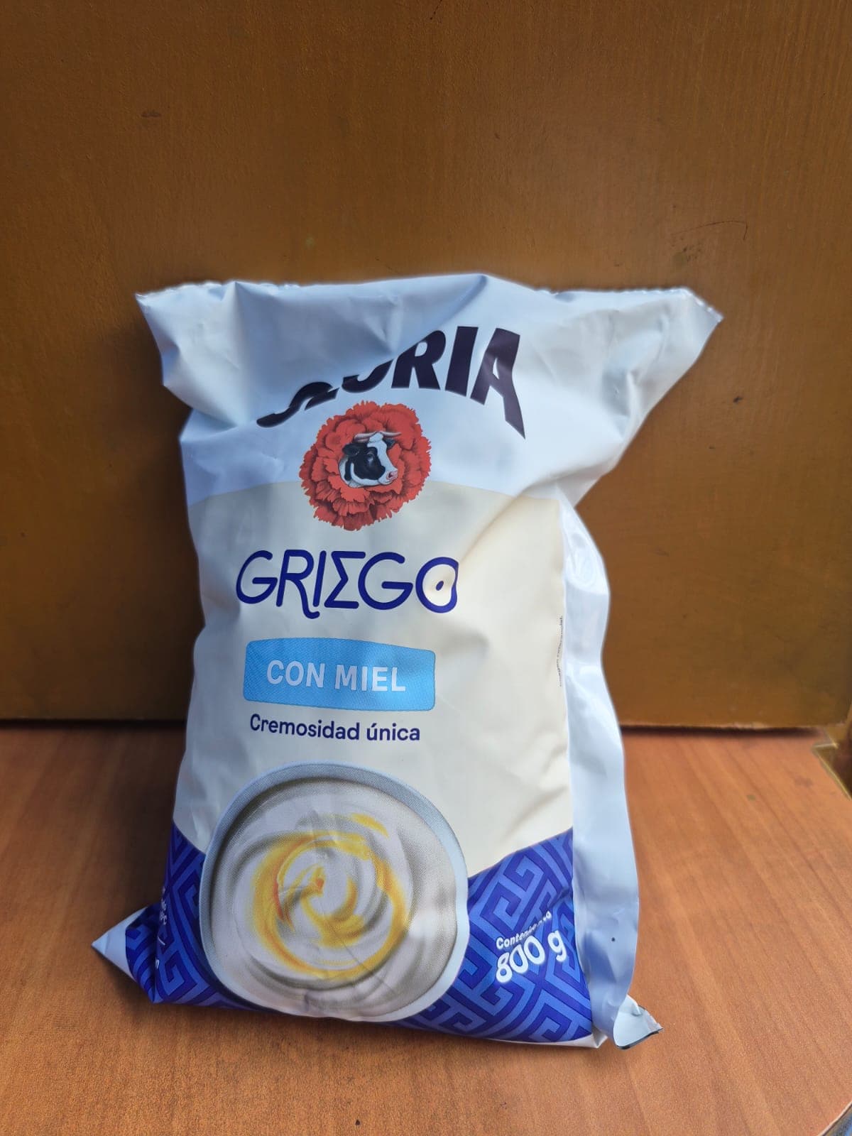 Gloria yogurt griego con miel bolsa x 800 gr x 12 und