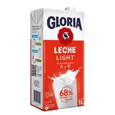 Gloria leche light TTP caja roja x 946 ml x 12