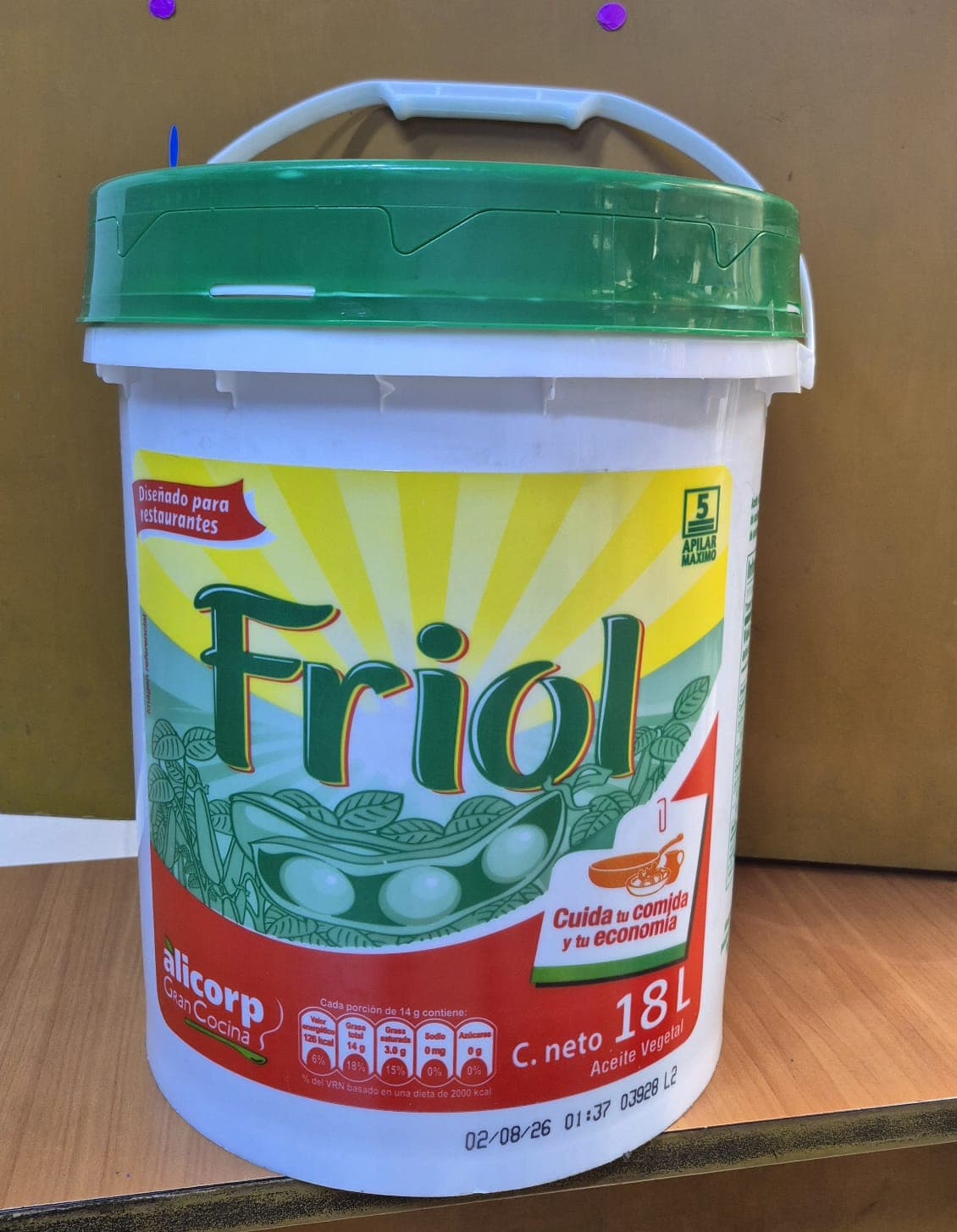 Aceite vegetal "Friol" balde x 18 lt