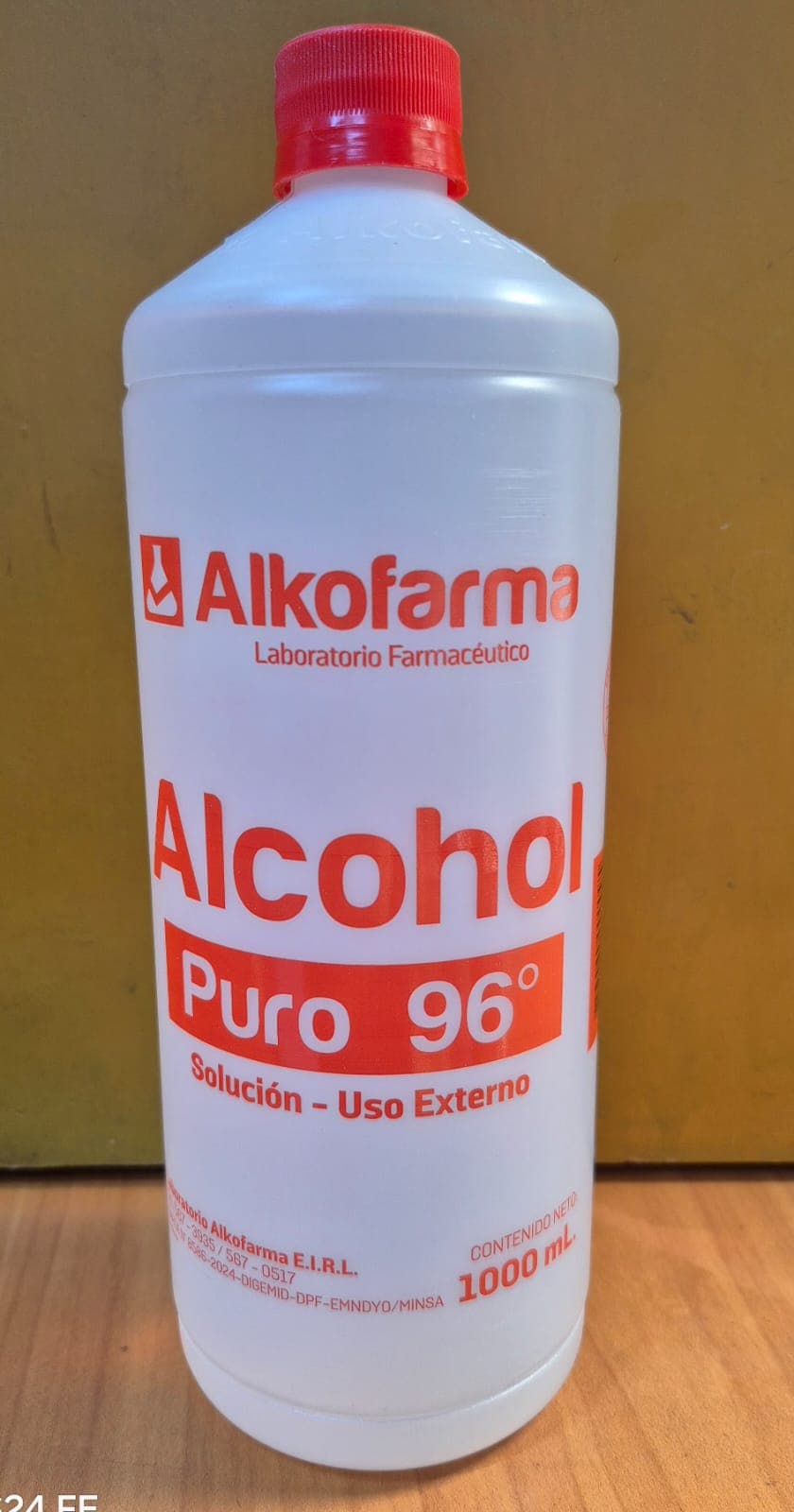 Alcohol líquido 96° "Alkofarma" botella x 1 lt