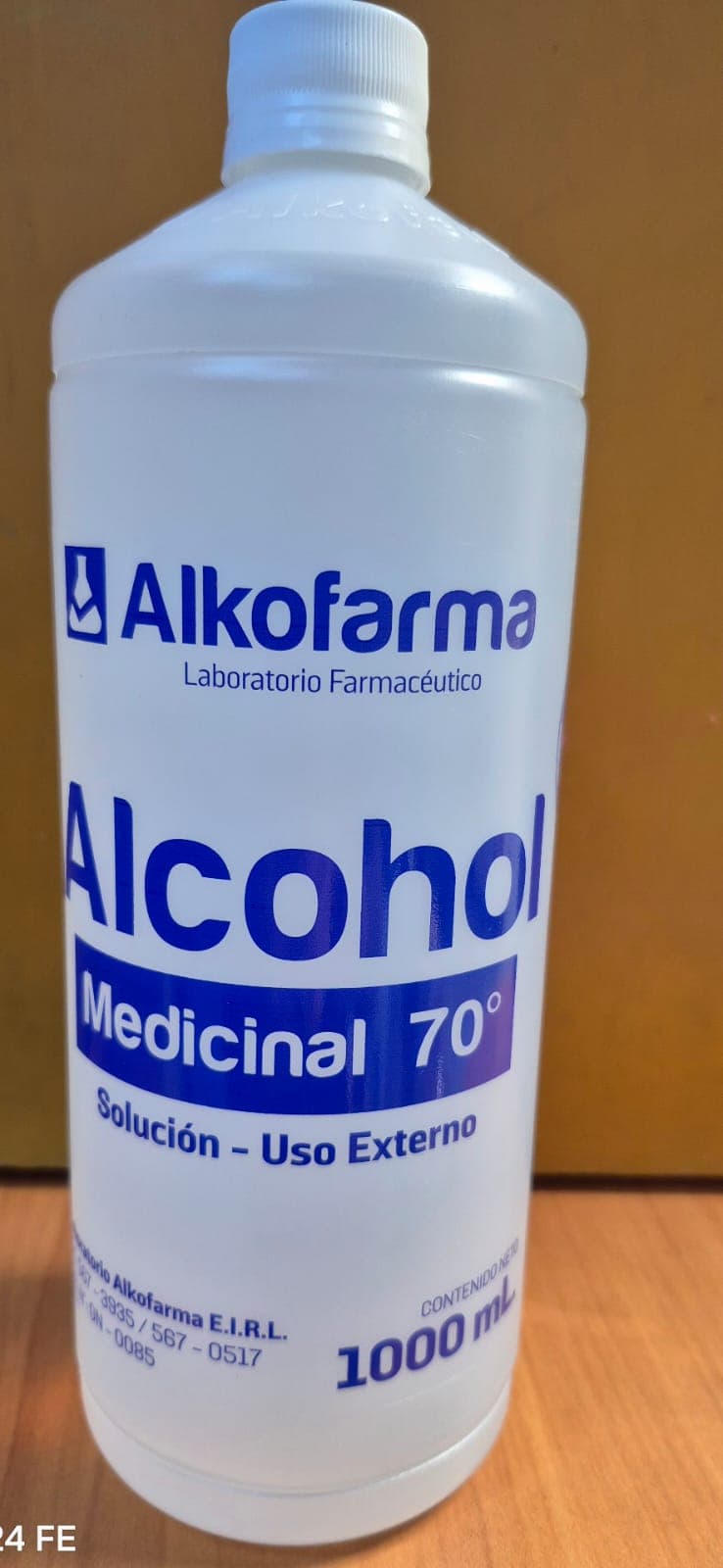 Alcohol líquido 70° "Alkofarma" botella x 1 lt