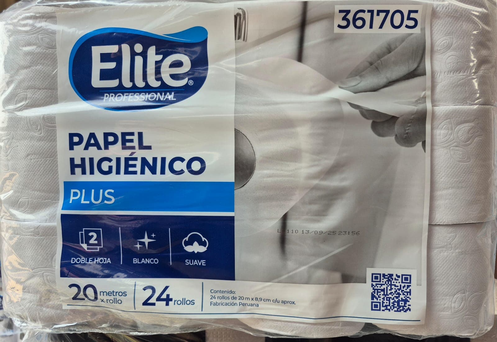 Elite papel higiénico rollito x 20 mts d/h 24 und