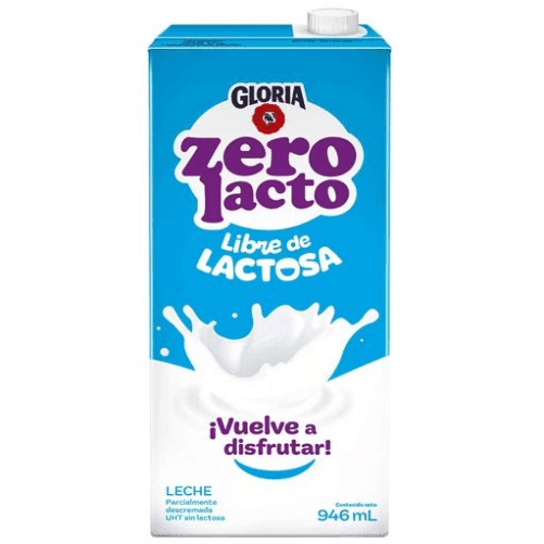 Gloria leche zero lactosa TTP caja x 946 ml x 12