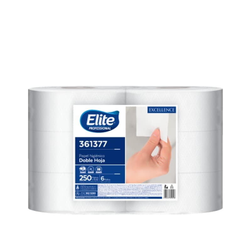 Elite papel higiénico jumbo extra d/h 6 x 250 mts