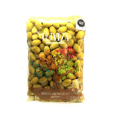 Oliveza aceitunas verde sin pepa bolsa x kg