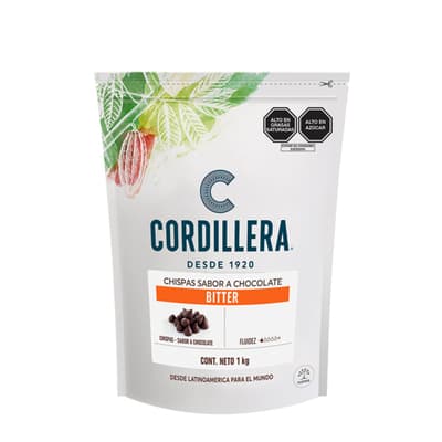 Chips semiamargos sabor chocolate cordillera x1 kg