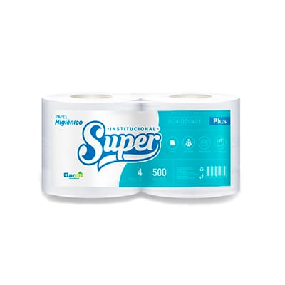Super papel higiénico jumbo 4 x 500 mts (celeste)