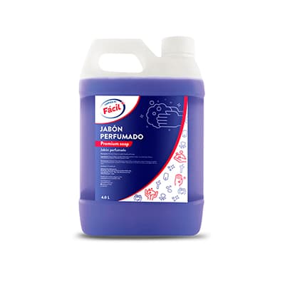 Facil jabón líquido perfumado morado x 4 lt