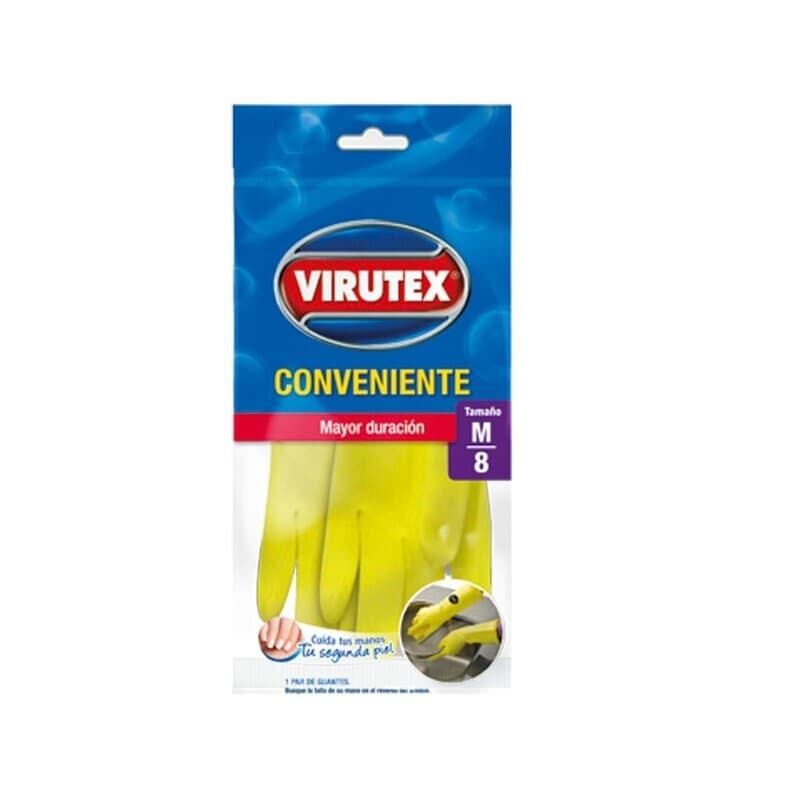 Guantes domesticos virutex "Conveniente" talla "M" x 3 pares