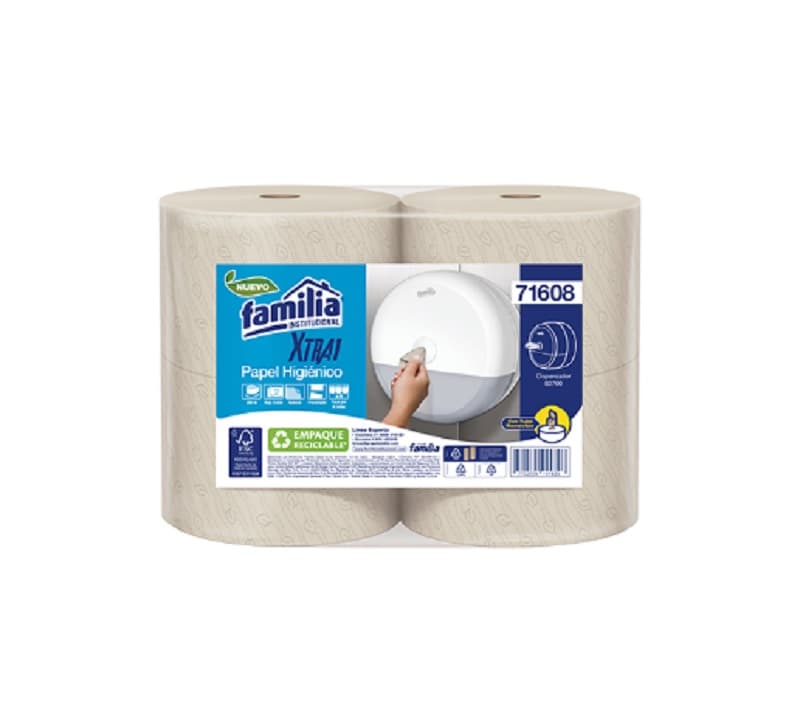 Tork papel higiénico jumbo natural d/h 4 x 200 mts smart