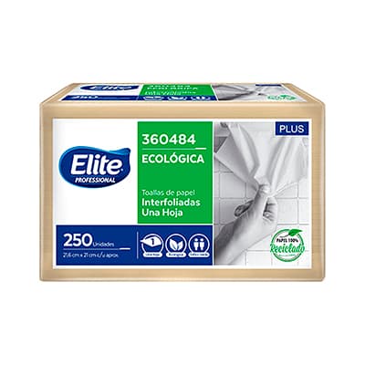 Elite papel toalla interf ecologico "S" h/s 18x250 hjs