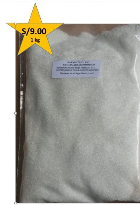 Glutamato monosodico "Nakamito" bolsa x 1 kg