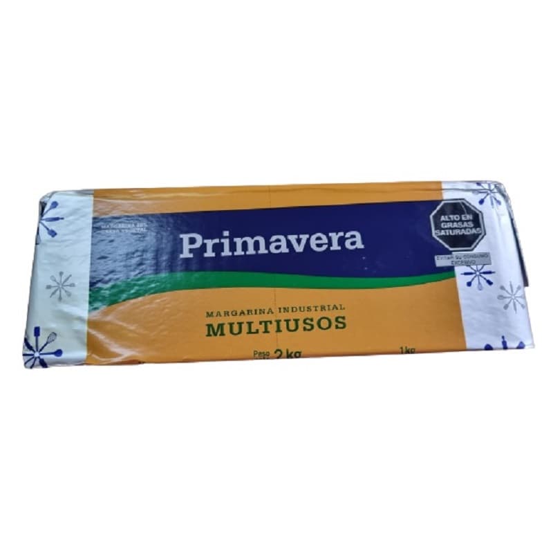Margarina multiusos "Primavera" caja 4 barras x 2 kg