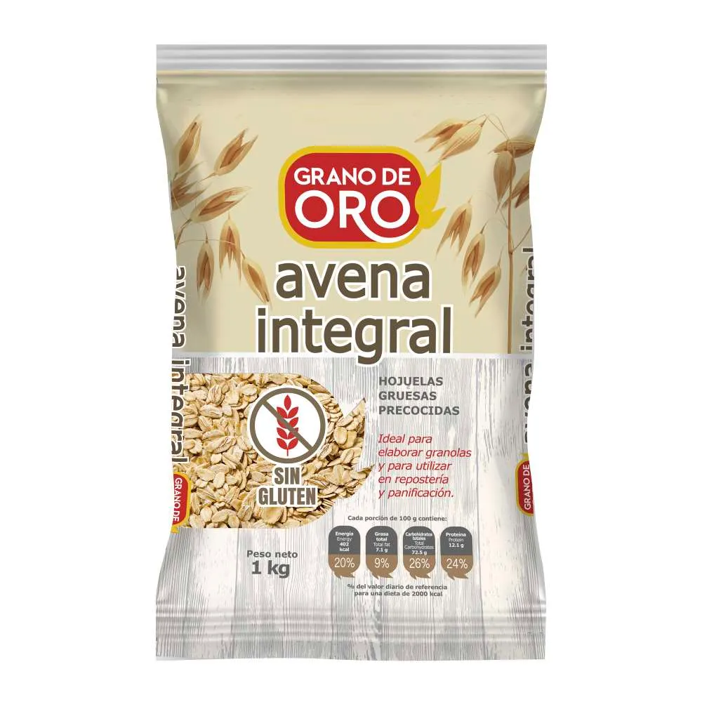 Grano de oro avena integral en hojuelas x 1 kg