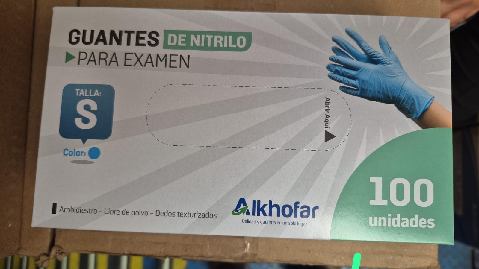 Guantes de nitrilo "S" caja 100 und