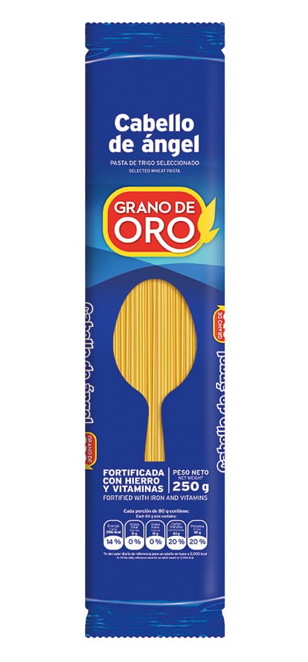 Grano de oro fideos cabello de angel 40 x 250 gr