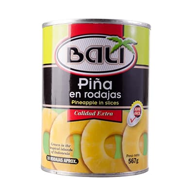 Piña en rodajas "Bali" lata x 567 gr