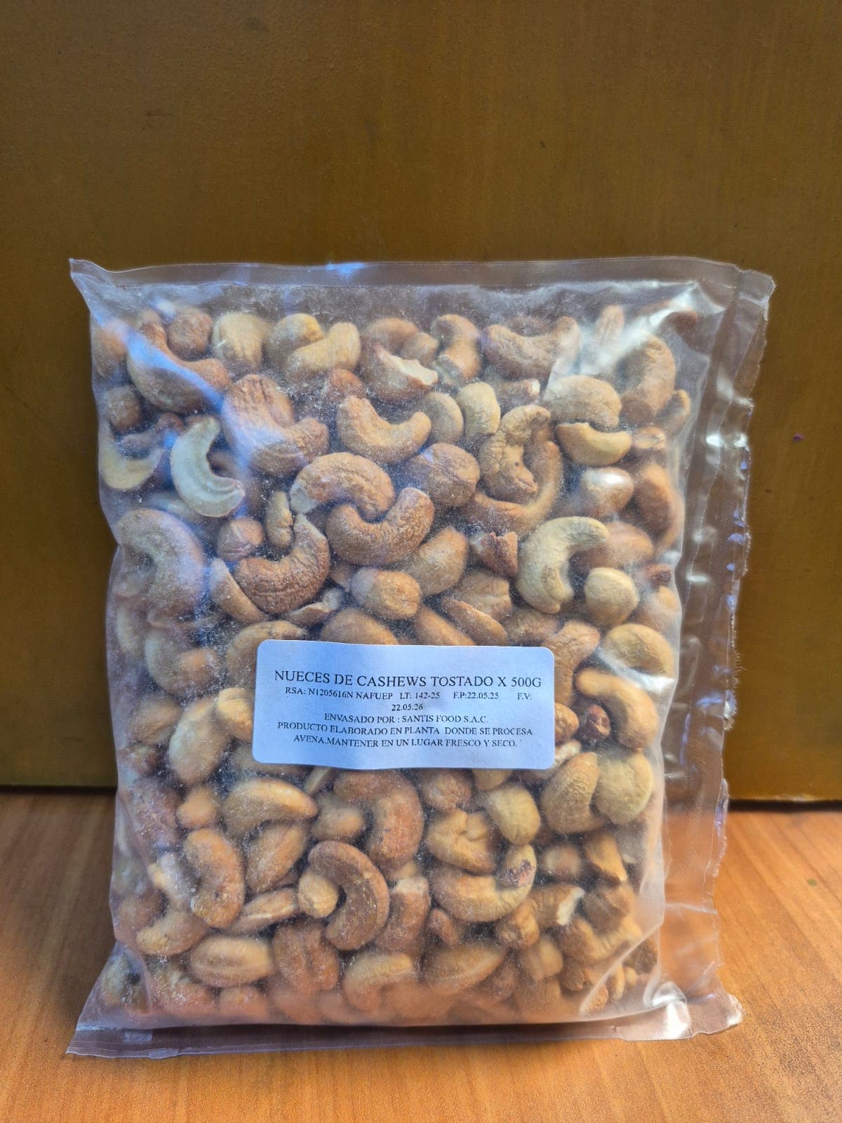 Frutos secos cashews caju tostadas x 500 gr