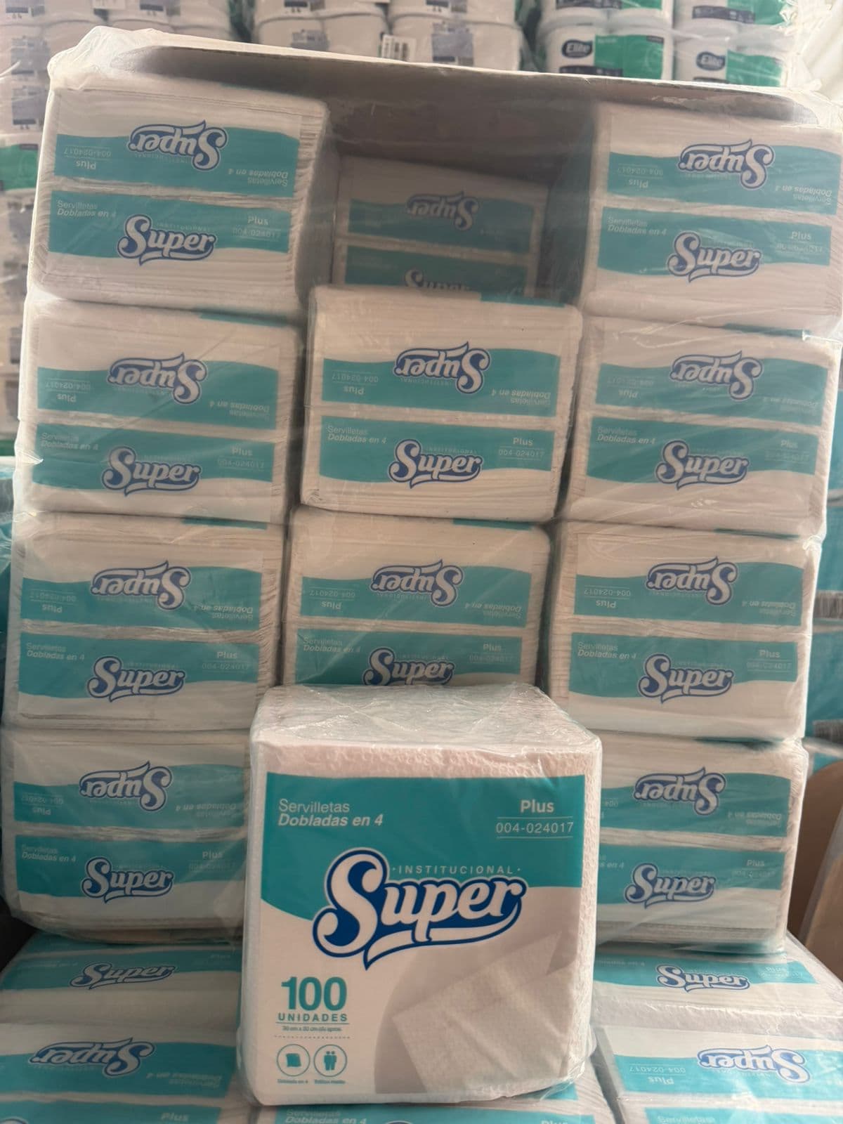 Super servilleta blanca (30 x 30 cm) 24 x100 und