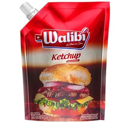 Walibi ketchup doy pack 200 gr x 6 und