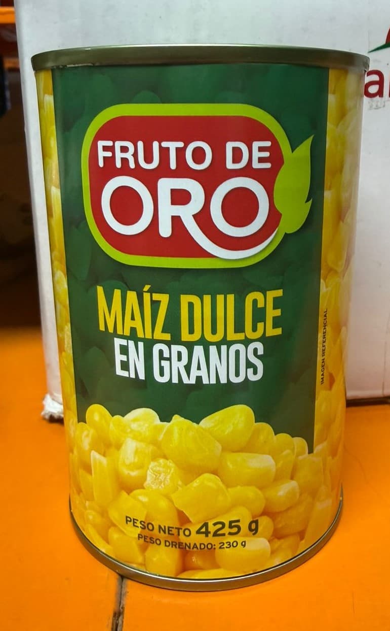 Fruto de oro maíz dulce lata x 425 gr