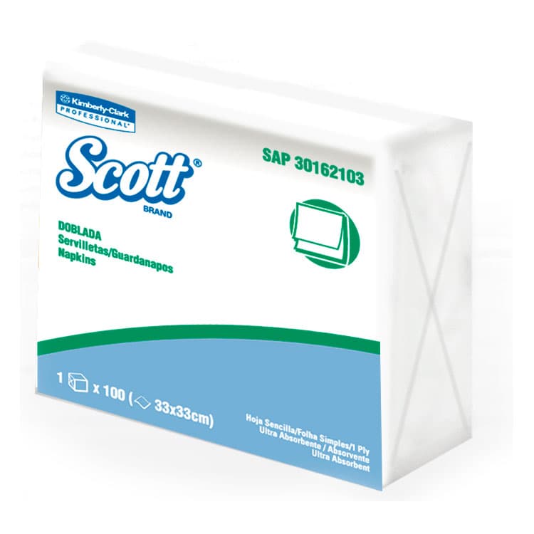 KCP servilleta blanca scott (33x33 cm) 16x100 und